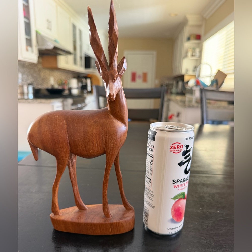 Wooden Antelope Figurine